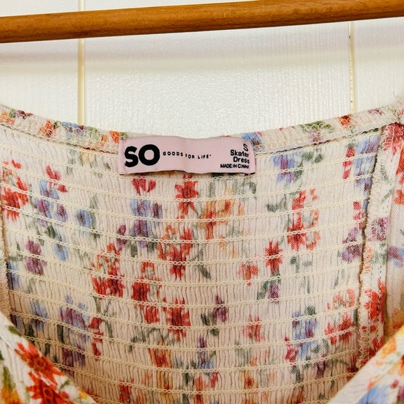 SO Multicolor Smock Button Down Sundress Size Small - Picture 4 of 4